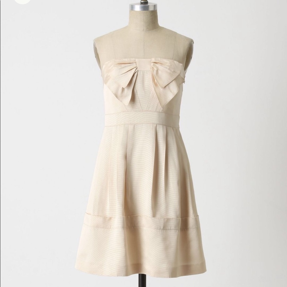 NWOT Anthro blushing faille Sine Dress 0